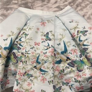 Ted Baker London Pastel Blue, Floral, Birds/Butterflies Skirt Size 2